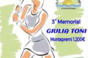 3° Memorial Giulia Toni. Orari e Tabelloni sezione 3° 4 ° categoria.
